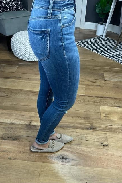 My Best Fit High Rise Skinny Ankle Jean-Jeans-Eunina E62044BUZ-Anna Kaytes Boutique, Women's Fashion Boutique in Grinnell, Iowa
