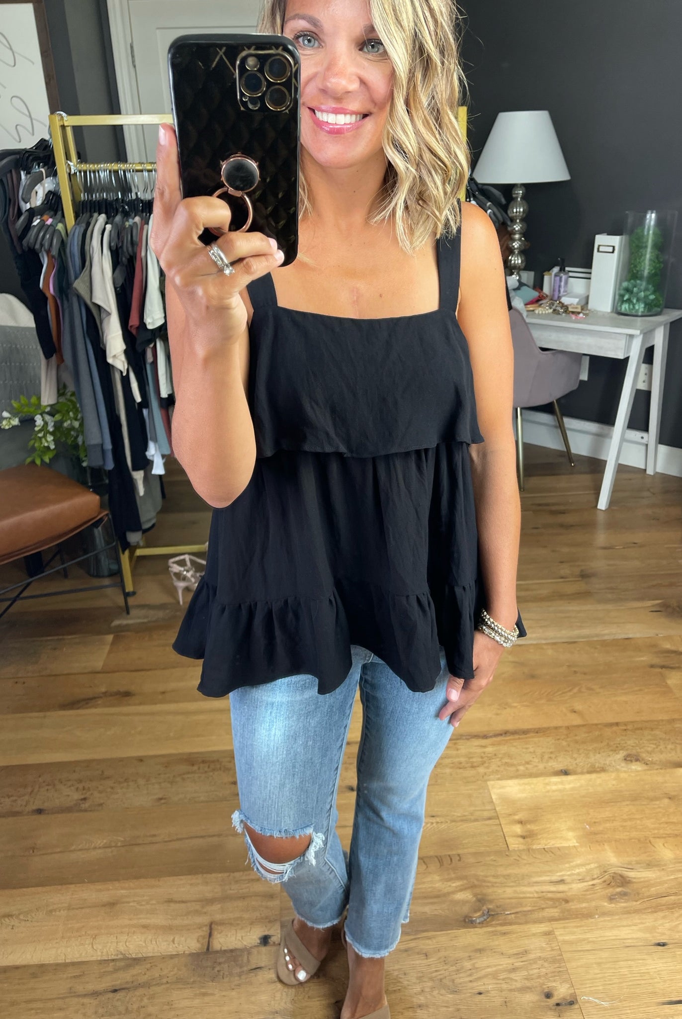 Go Along With It Tiered Top - Multiple Options-Sleeveless-Entro T17474-Anna Kaytes Boutique, Women's Fashion Boutique in Grinnell, Iowa