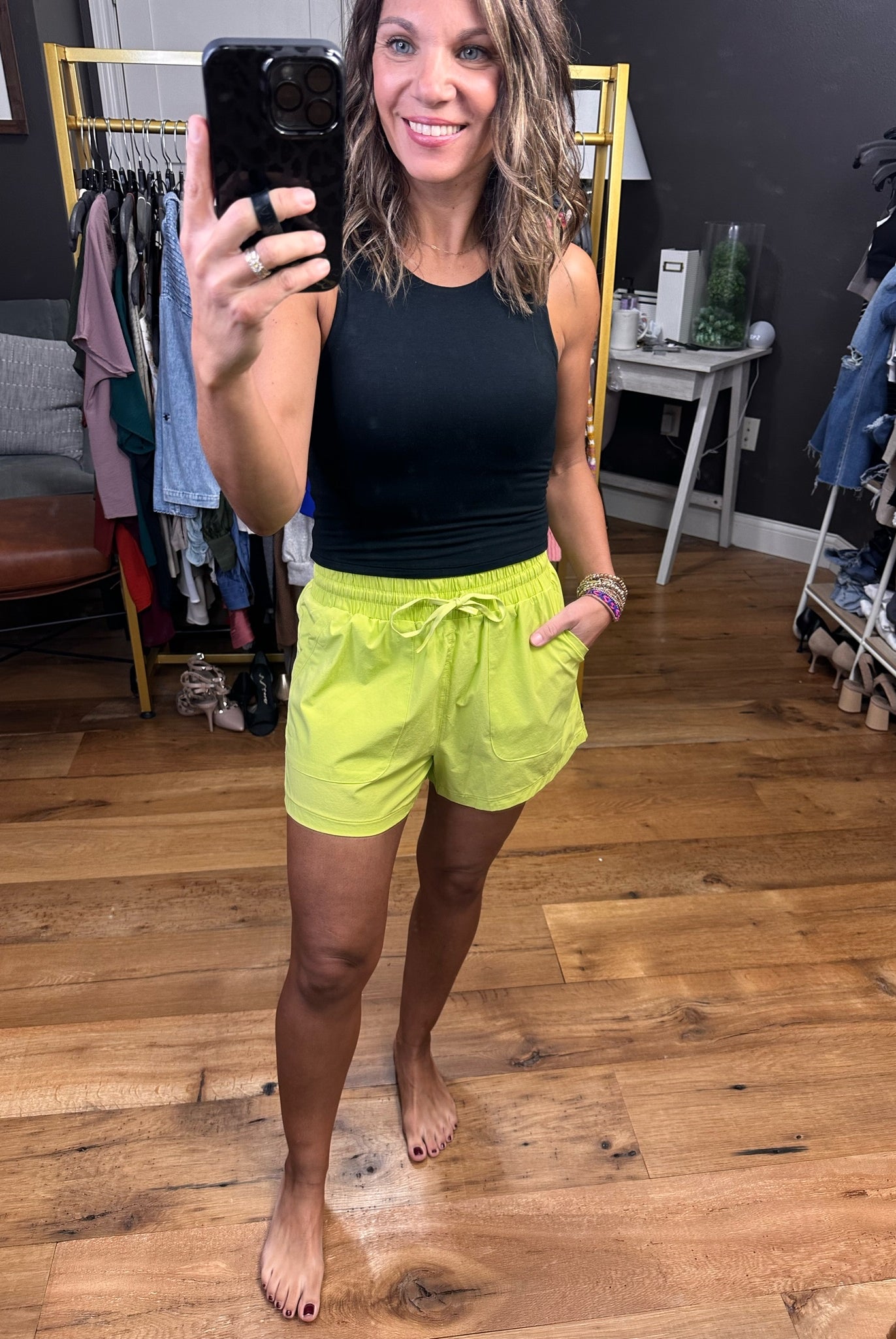 Everyday Summer Pocket Short With Elastic Waist Detail - Multiple Options-Shorts-Mono B-Anna Kaytes Boutique, Women's Fashion Boutique in Grinnell, Iowa