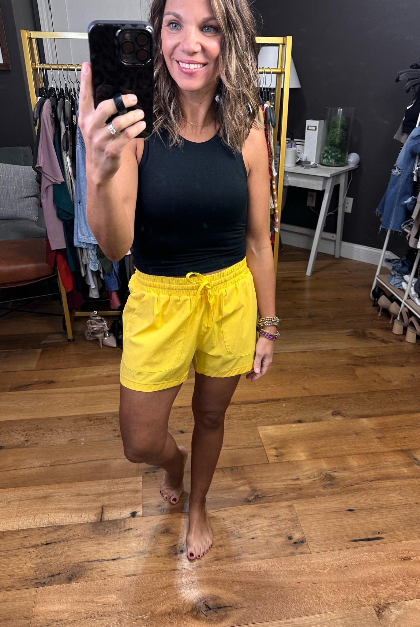 Everyday Summer Pocket Short With Elastic Waist Detail - Multiple Options-Shorts-Mono B-Anna Kaytes Boutique, Women's Fashion Boutique in Grinnell, Iowa