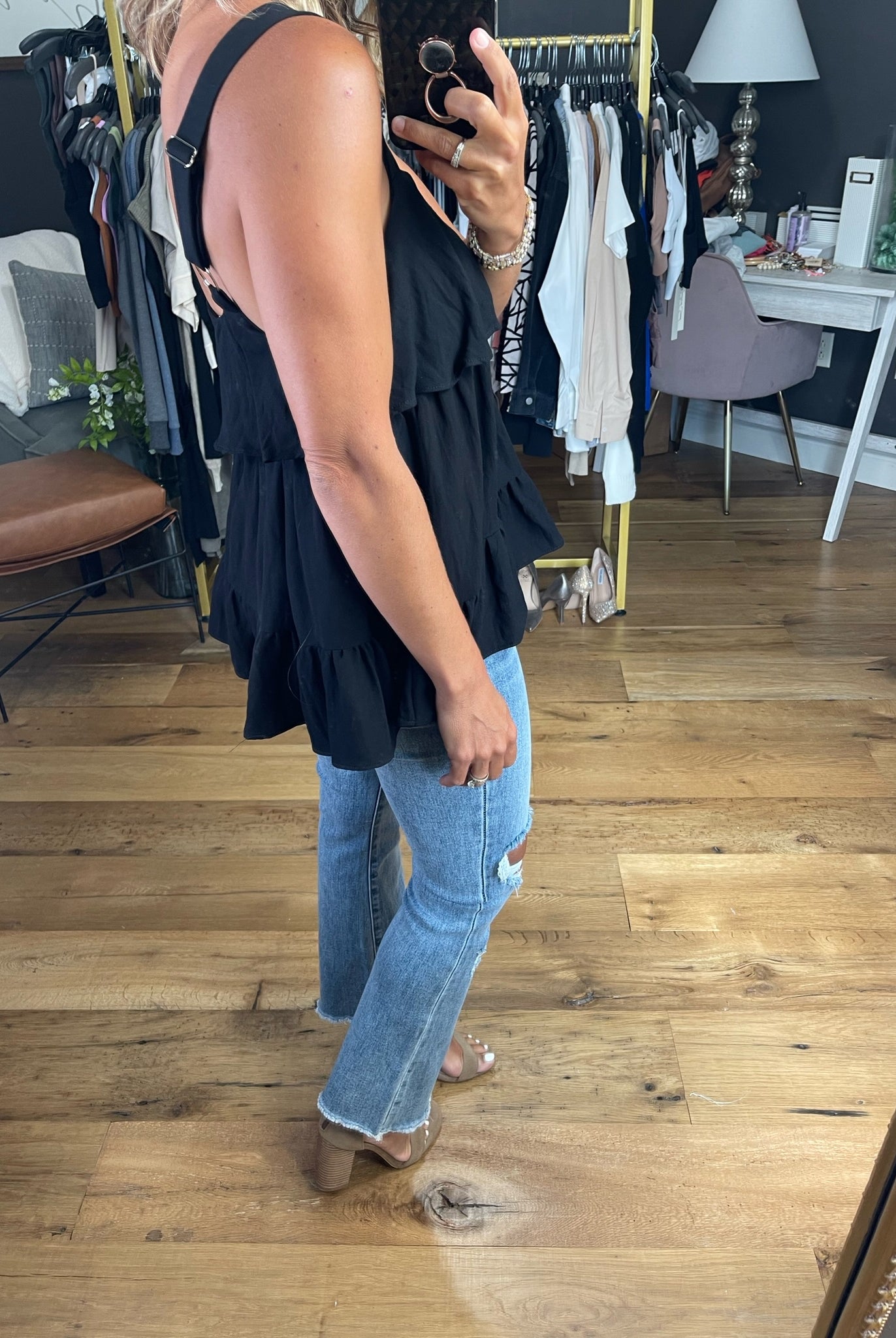 Go Along With It Tiered Top - Multiple Options-Sleeveless-Entro T17474-Anna Kaytes Boutique, Women's Fashion Boutique in Grinnell, Iowa