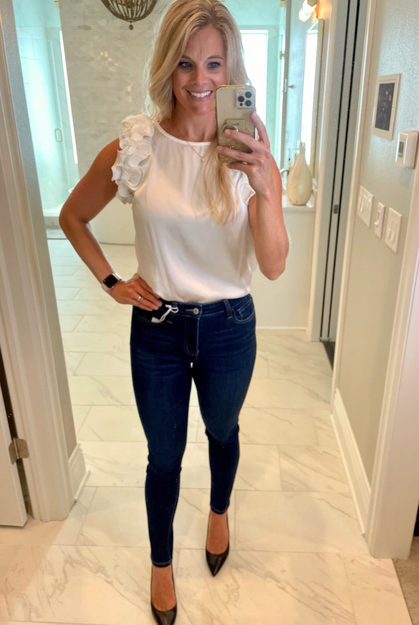 Meet Me At Midnight Statement Sleeve Top - Multiple Options-Short Sleeves-Jodifl B8490-Anna Kaytes Boutique, Women's Fashion Boutique in Grinnell, Iowa