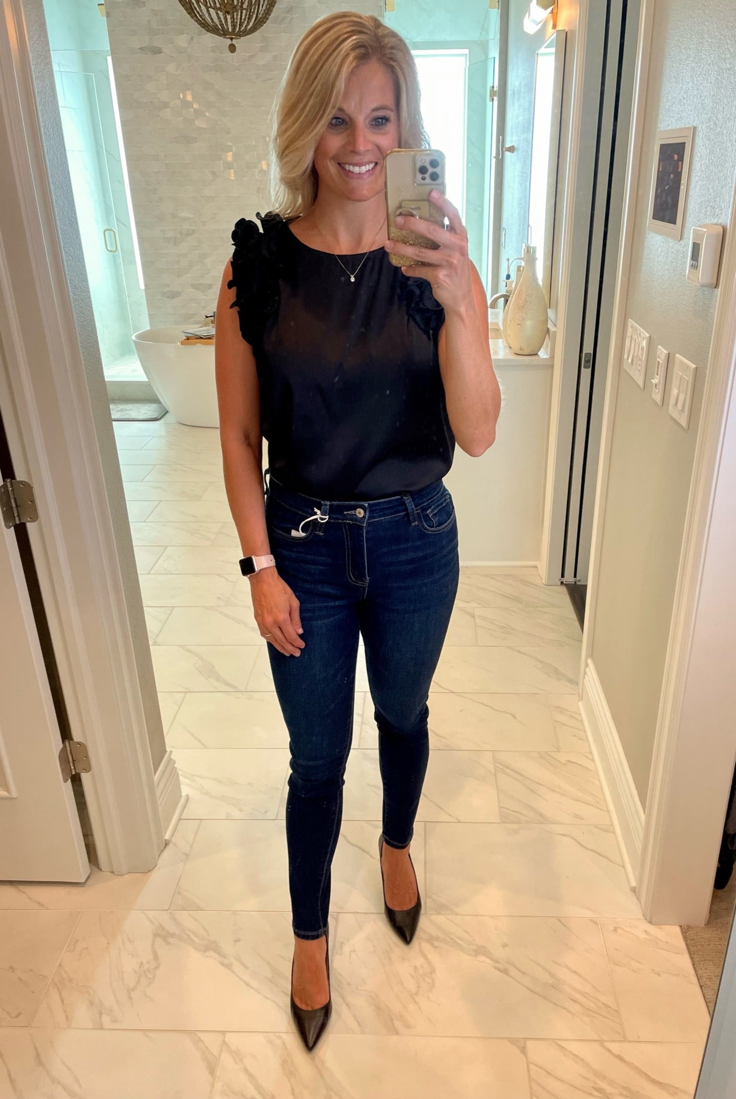 Meet Me At Midnight Statement Sleeve Top - Multiple Options-Short Sleeves-Jodifl B8490-Anna Kaytes Boutique, Women's Fashion Boutique in Grinnell, Iowa