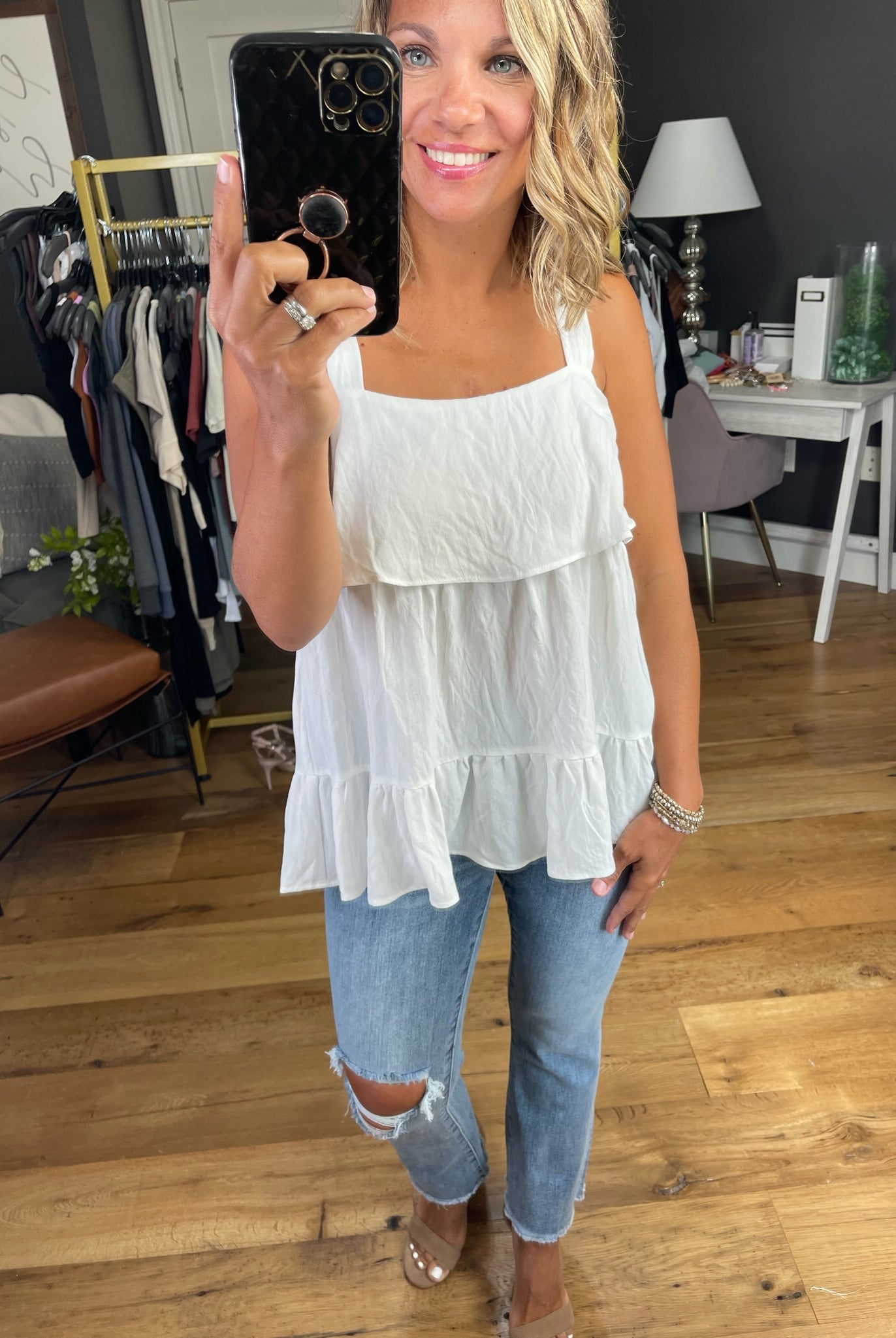 Go Along With It Tiered Top - Multiple Options-Sleeveless-Entro T17474-Anna Kaytes Boutique, Women's Fashion Boutique in Grinnell, Iowa