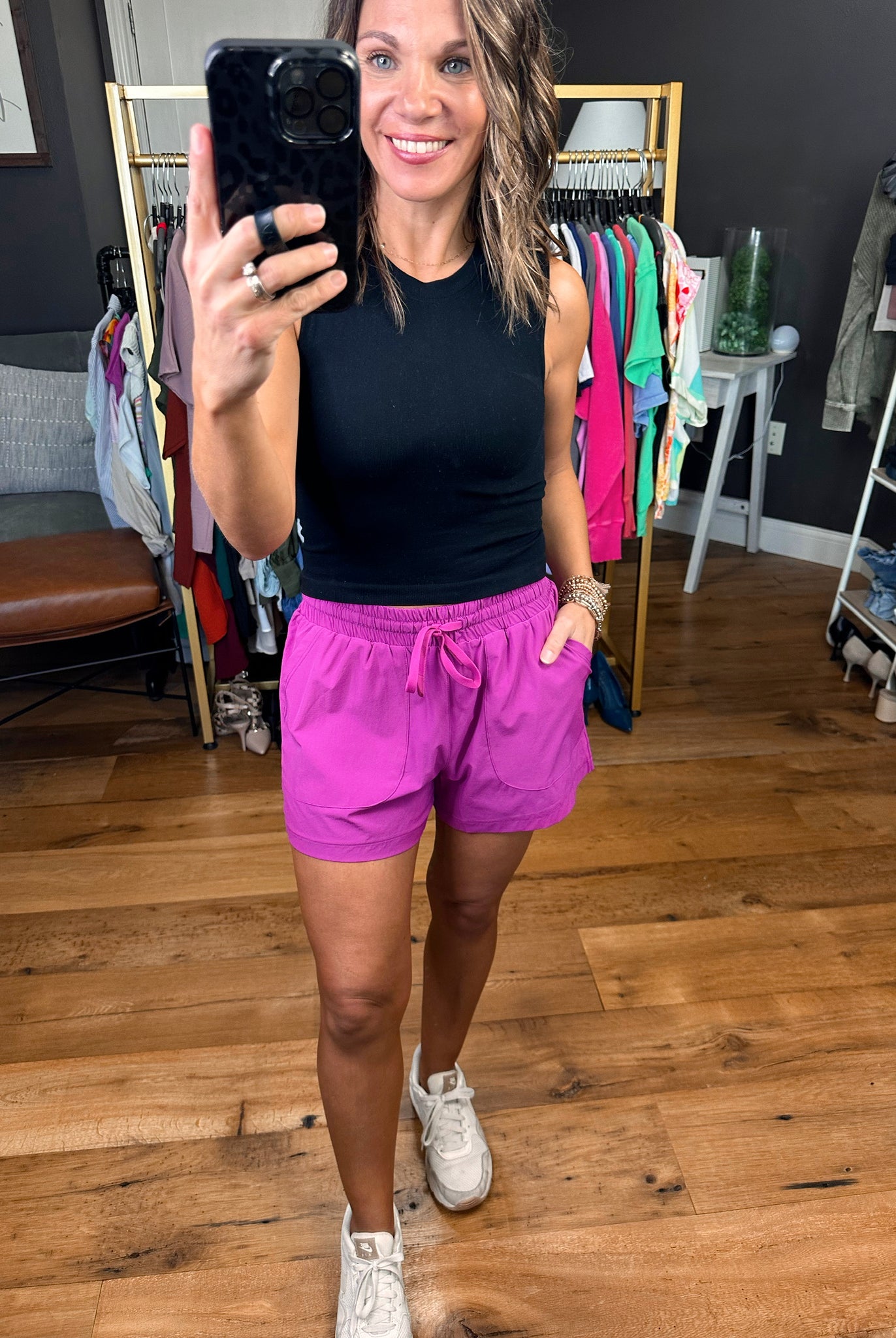 Everyday Summer Pocket Short With Elastic Waist Detail - Multiple Options-Shorts-Mono B-Anna Kaytes Boutique, Women's Fashion Boutique in Grinnell, Iowa