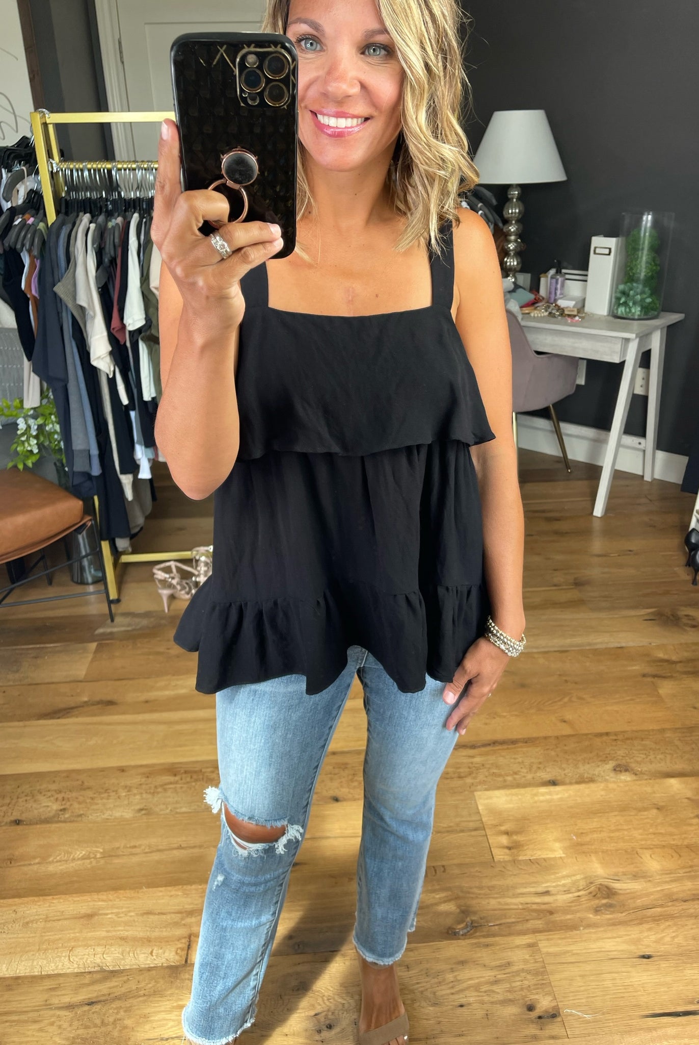 Go Along With It Tiered Top - Multiple Options-Sleeveless-Entro T17474-Anna Kaytes Boutique, Women's Fashion Boutique in Grinnell, Iowa