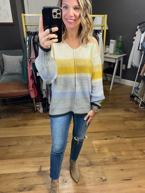 No Problem Knit Striped Sweater - Multiple Options-Be Cool 62416-Anna Kaytes Boutique, Women's Fashion Boutique in Grinnell, Iowa