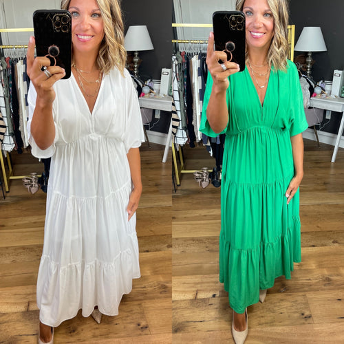 Feels Good To Love Tiered Maxi Dress - Multiple Options-Entro D17746-Anna Kaytes Boutique, Women's Fashion Boutique in Grinnell, Iowa