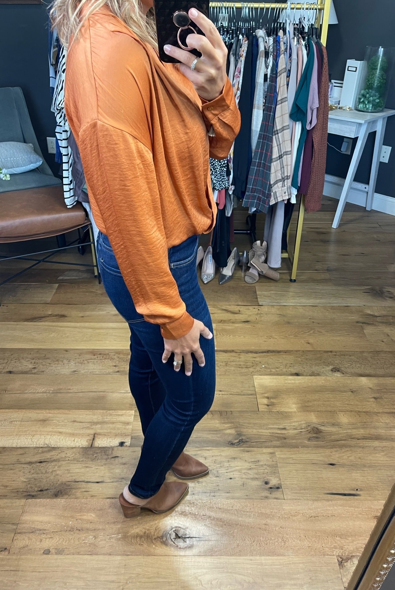 On Days End Faux Wrap Longsleeve Bodysuit - Multiple Options-Bodysuits-Glam GT4636-Anna Kaytes Boutique, Women's Fashion Boutique in Grinnell, Iowa