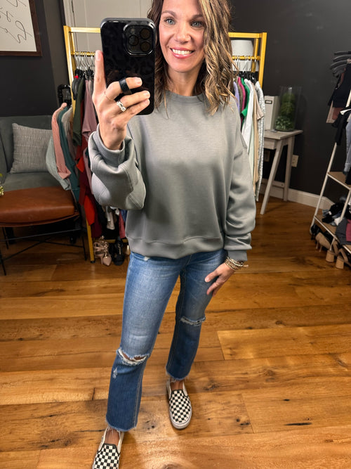 Should Be This Way Crewneck Pullover - Charcoal-Wishlist wl22-7375-Anna Kaytes Boutique, Women's Fashion Boutique in Grinnell, Iowa