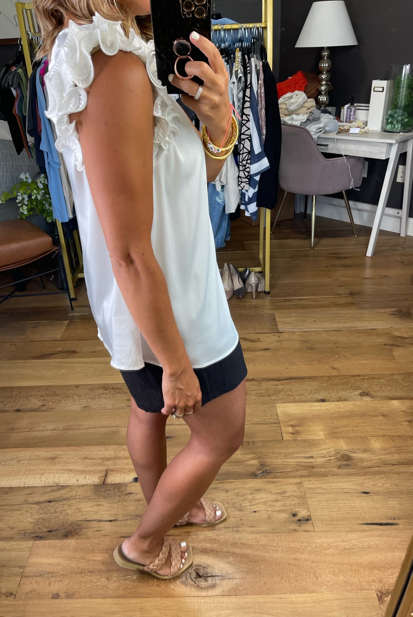 Meet Me At Midnight Statement Sleeve Top - Multiple Options-Short Sleeves-Jodifl B8490-Anna Kaytes Boutique, Women's Fashion Boutique in Grinnell, Iowa