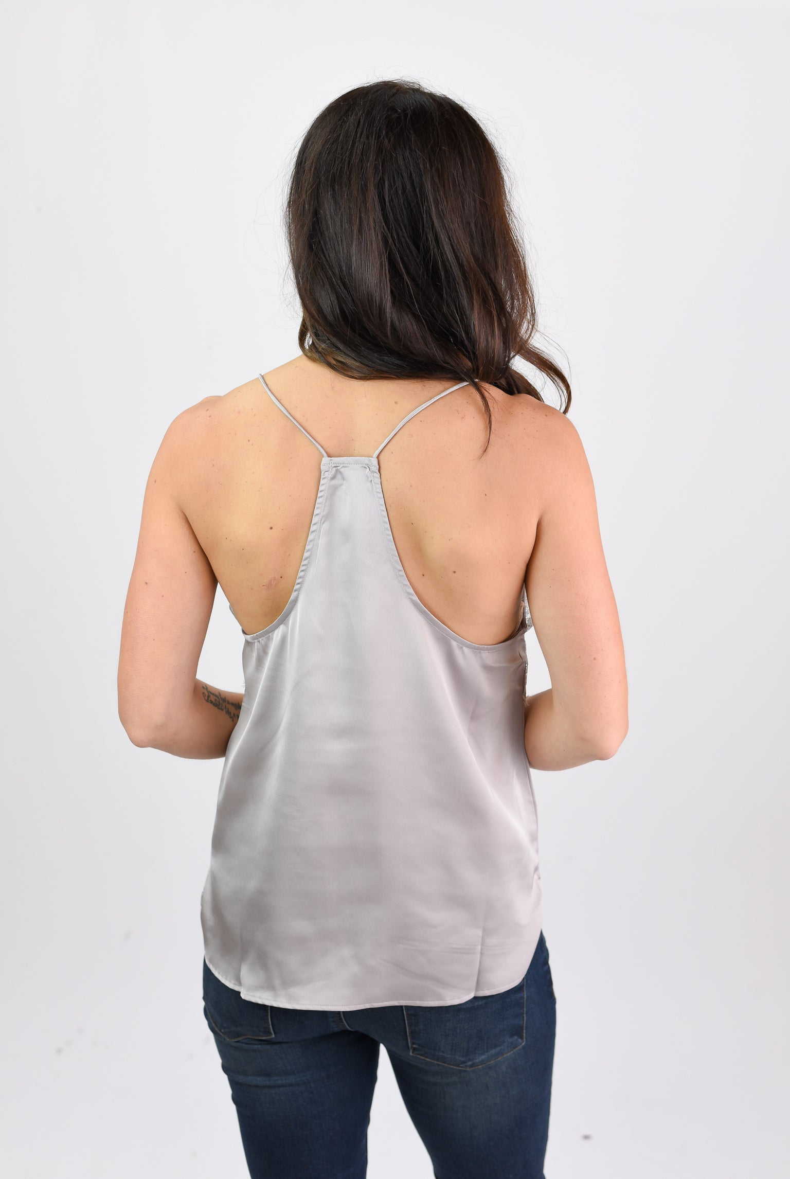 Better When I'm Dancing Grey Lace Tank-Anna Kaytes Boutique-Anna Kaytes Boutique, Women's Fashion Boutique in Grinnell, Iowa