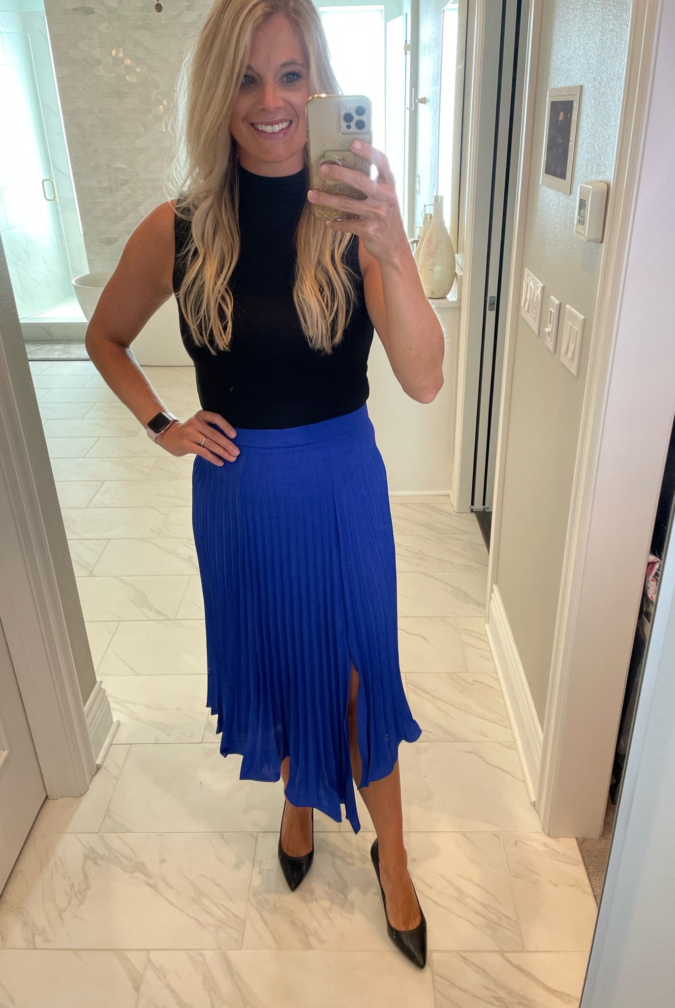 All The Same Double Lined Mockneck Bodysuit - Black-Bodysuits-Dress Forum FT7388-Anna Kaytes Boutique, Women's Fashion Boutique in Grinnell, Iowa