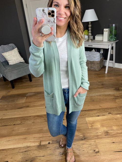 Life Happens Open Front Cardigan with Side Button Details- Multiple Options