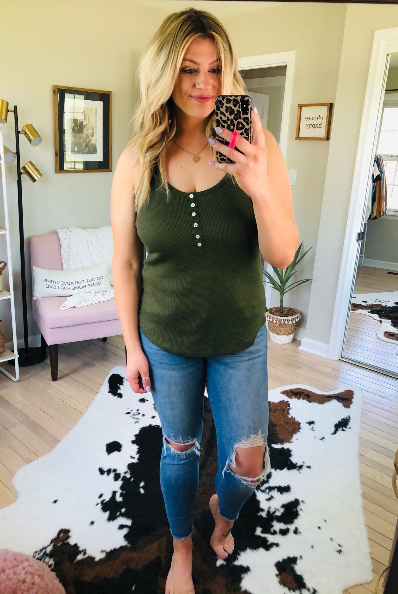 What If I'm Right Waffle Racerback Tank with Faux Buttons-Multiple Options-Sleeveless-7th Ray T-3977-Anna Kaytes Boutique, Women's Fashion Boutique in Grinnell, Iowa