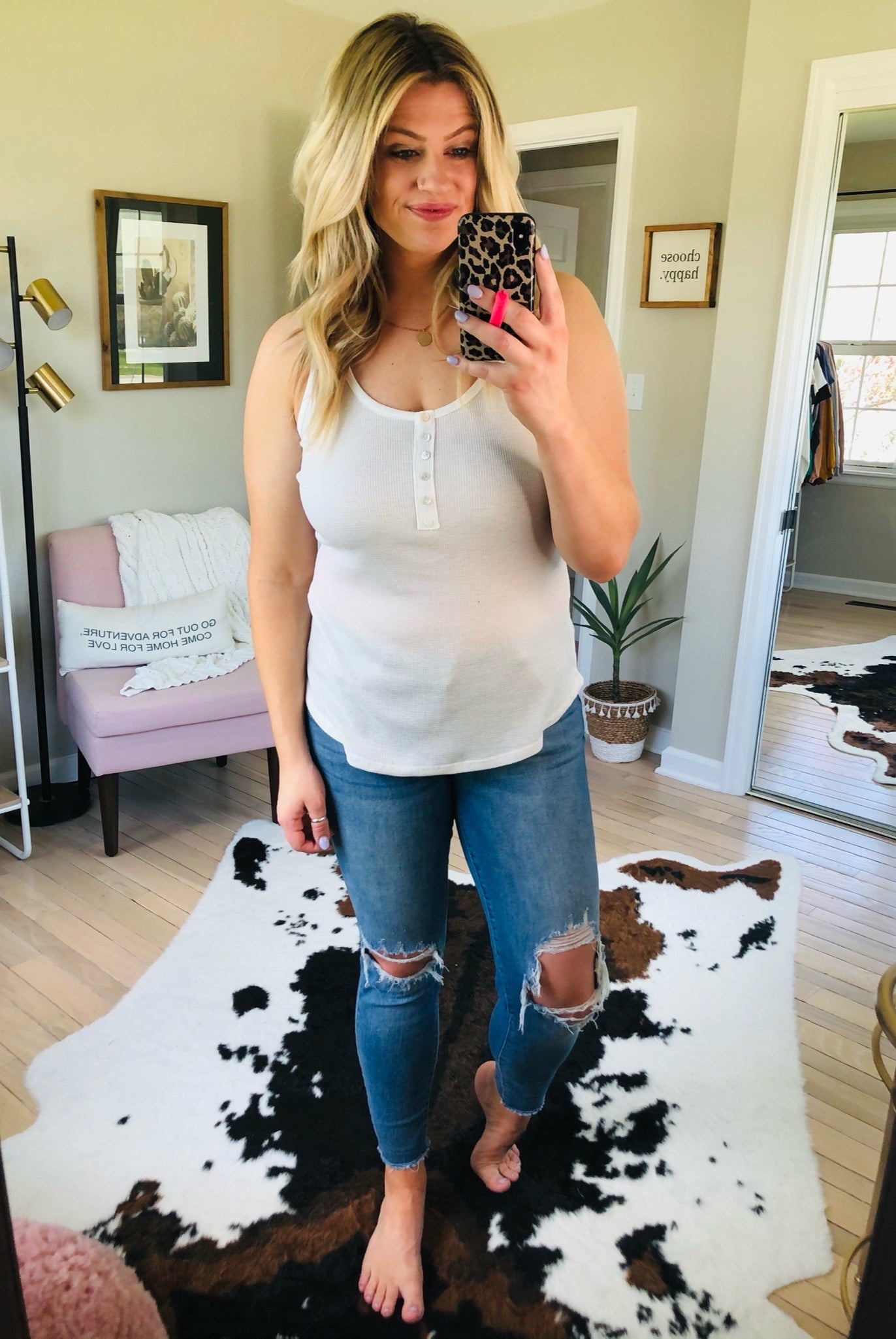 What If I'm Right Waffle Racerback Tank with Faux Buttons-Multiple Options-Sleeveless-7th Ray T-3977-Anna Kaytes Boutique, Women's Fashion Boutique in Grinnell, Iowa