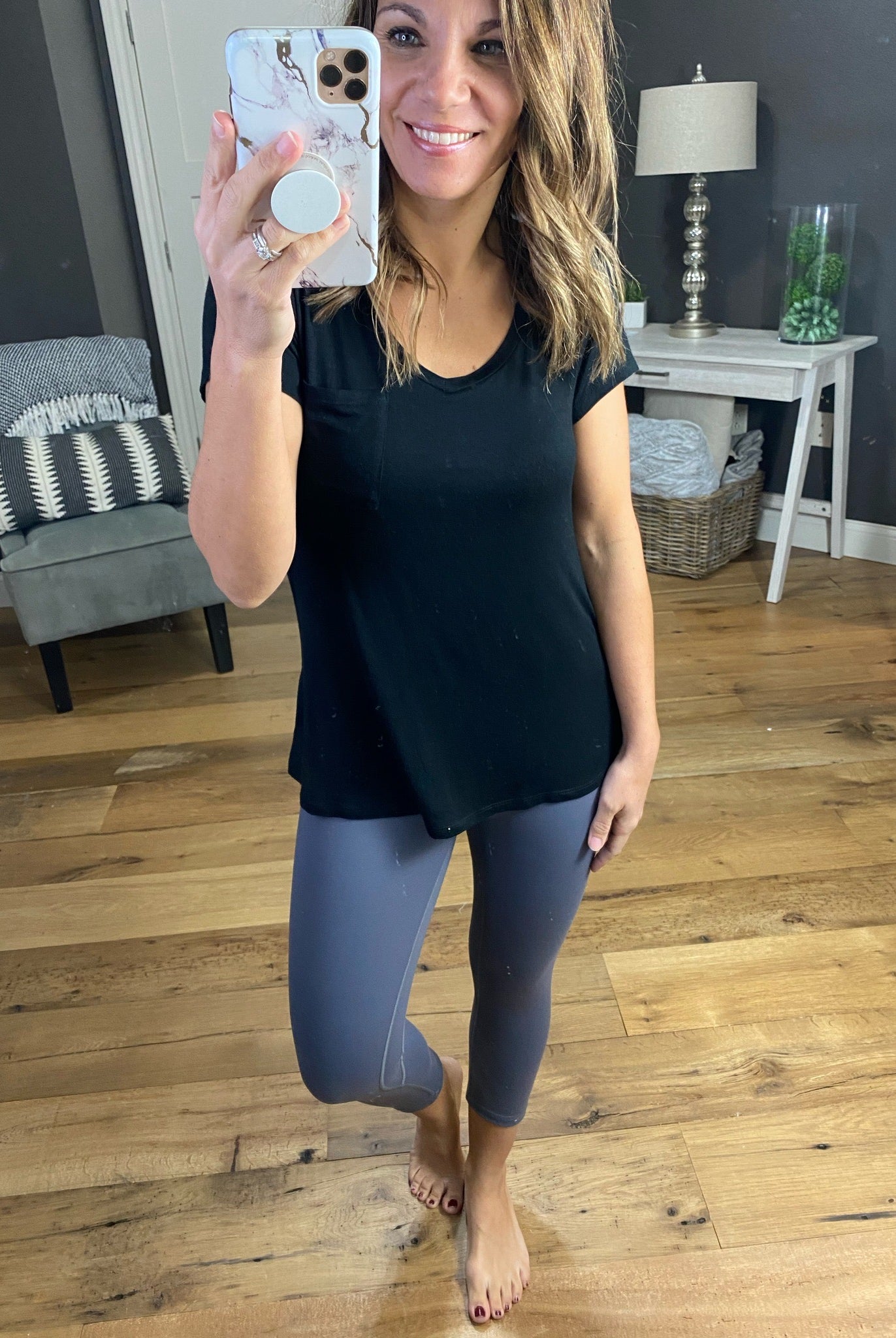 Keep Up The Pace Buttersoft Capri Legging- Multiple Options-Leggings-yelete ACT817083-Anna Kaytes Boutique, Women's Fashion Boutique in Grinnell, Iowa