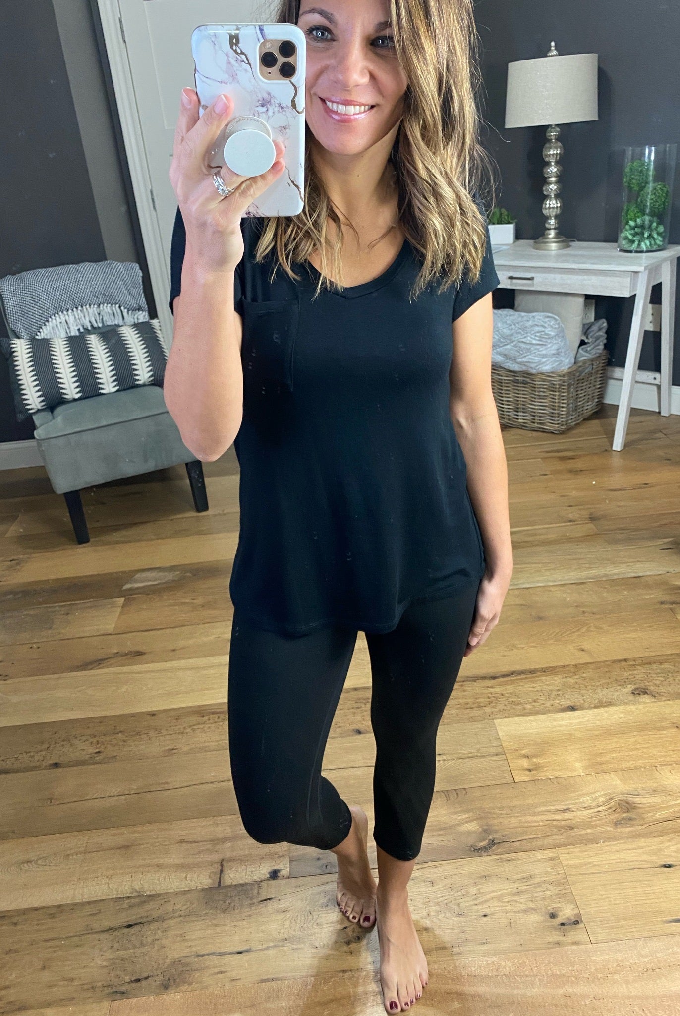 Keep Up The Pace Buttersoft Capri Legging- Multiple Options-Leggings-yelete ACT817083-Anna Kaytes Boutique, Women's Fashion Boutique in Grinnell, Iowa