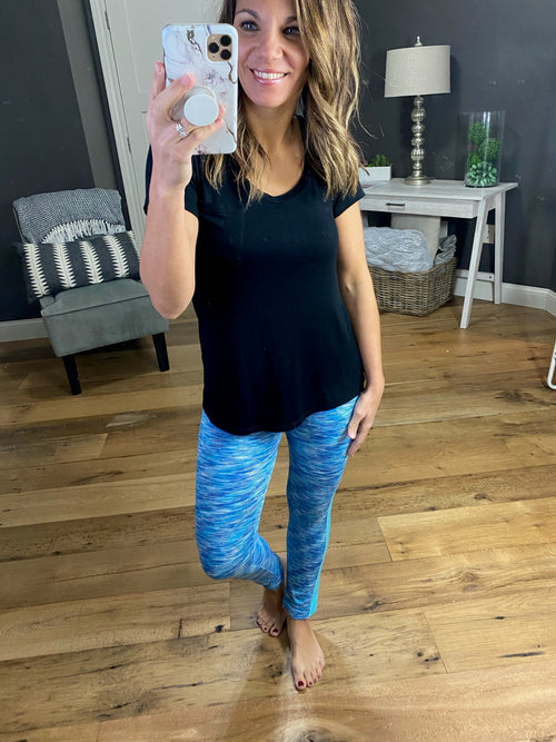Running Away Blue Mix Leggings-Leggings-yelete ACT826003-CBL-Anna Kaytes Boutique, Women's Fashion Boutique in Grinnell, Iowa