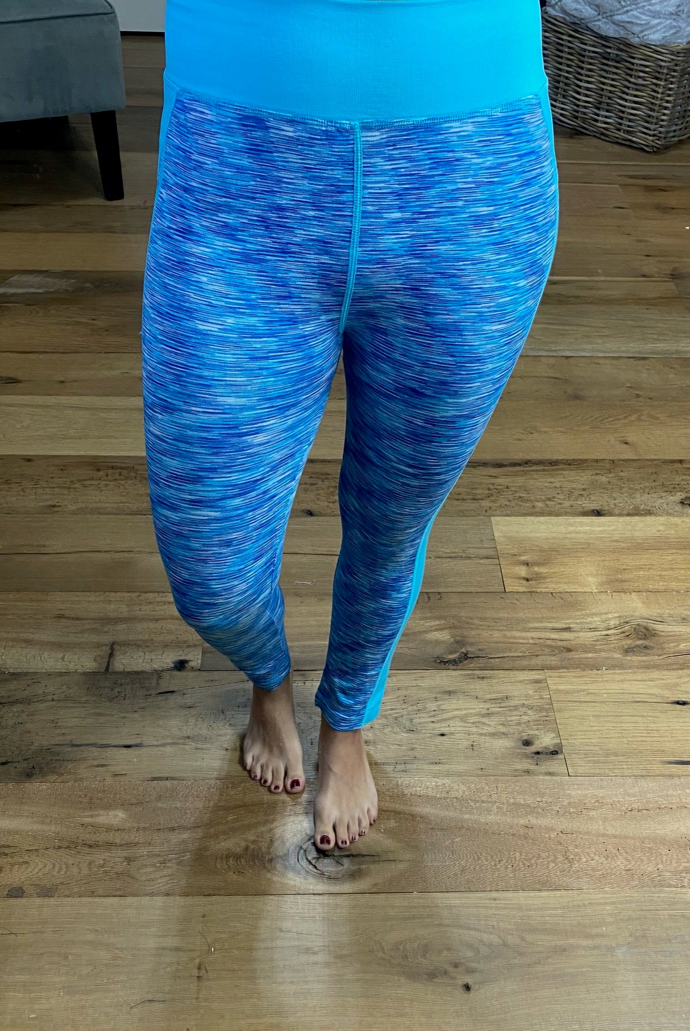 Running Away Blue Mix Leggings-Leggings-yelete ACT826003-CBL-Anna Kaytes Boutique, Women's Fashion Boutique in Grinnell, Iowa