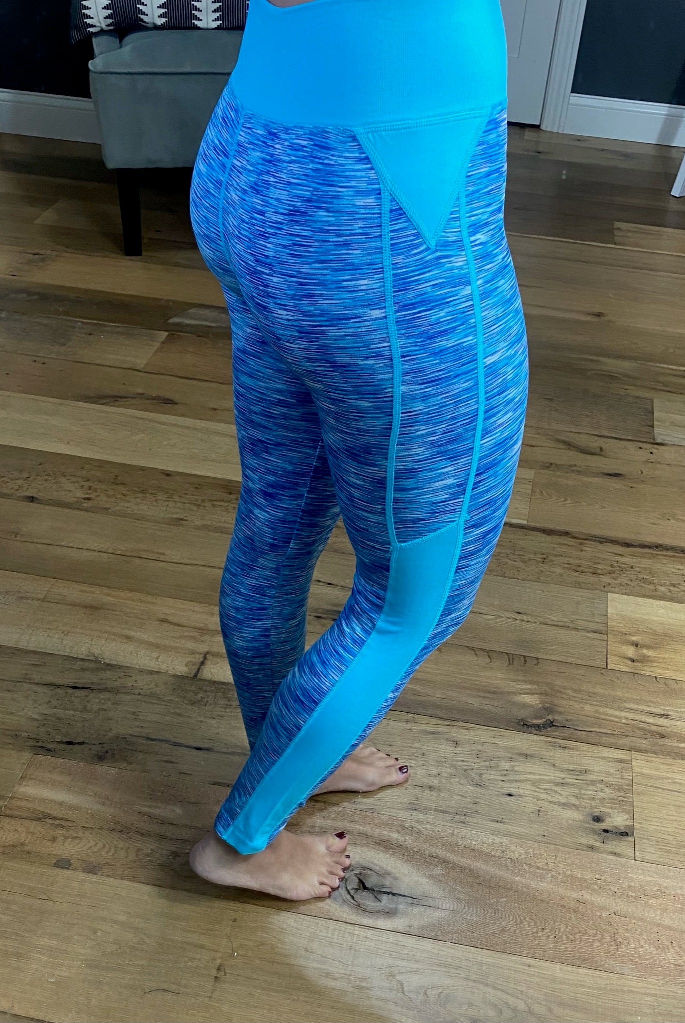 Running Away Blue Mix Leggings-Leggings-yelete ACT826003-CBL-Anna Kaytes Boutique, Women's Fashion Boutique in Grinnell, Iowa