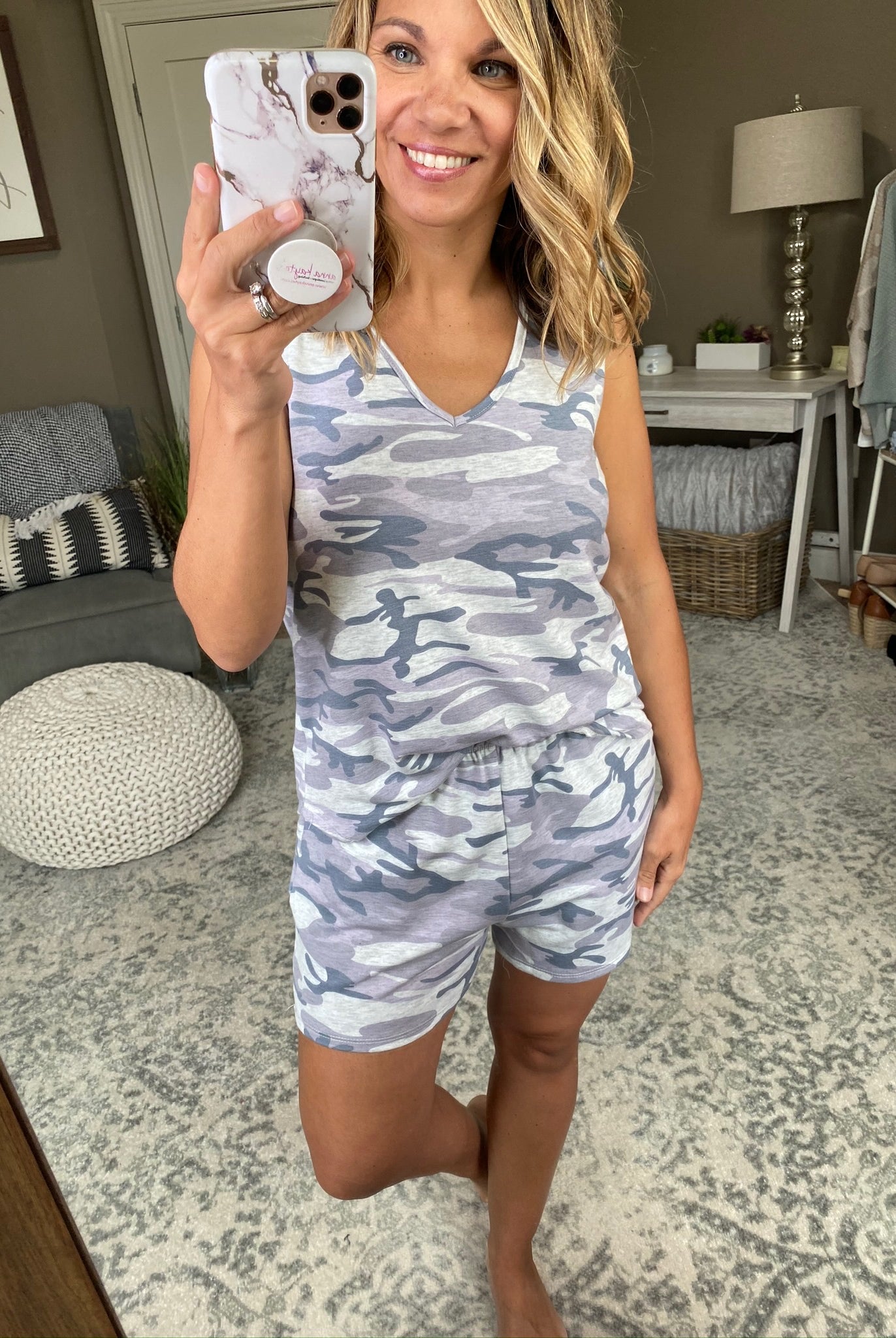 Closer To You Heather Grey Tank and Shorts Set-Two Piece Set-Lime & Chili LT5216-Anna Kaytes Boutique, Women's Fashion Boutique in Grinnell, Iowa