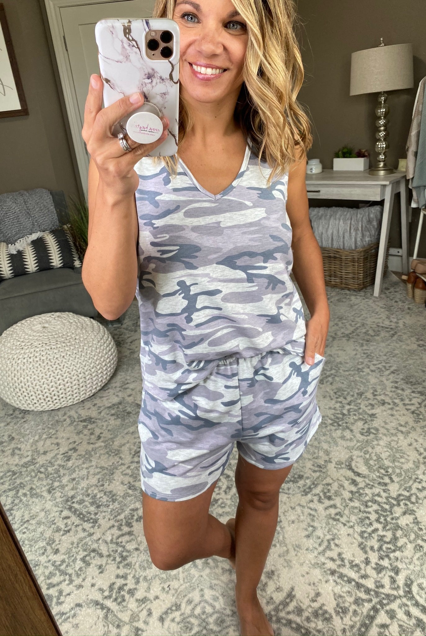 Closer To You Heather Grey Tank and Shorts Set-Two Piece Set-Lime & Chili LT5216-Anna Kaytes Boutique, Women's Fashion Boutique in Grinnell, Iowa