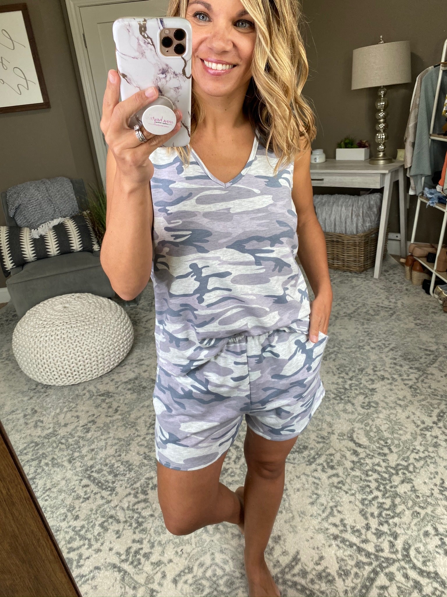 Closer To You Heather Grey Tank and Shorts Set-Two Piece Set-Lime & Chili LT5216-Anna Kaytes Boutique, Women's Fashion Boutique in Grinnell, Iowa