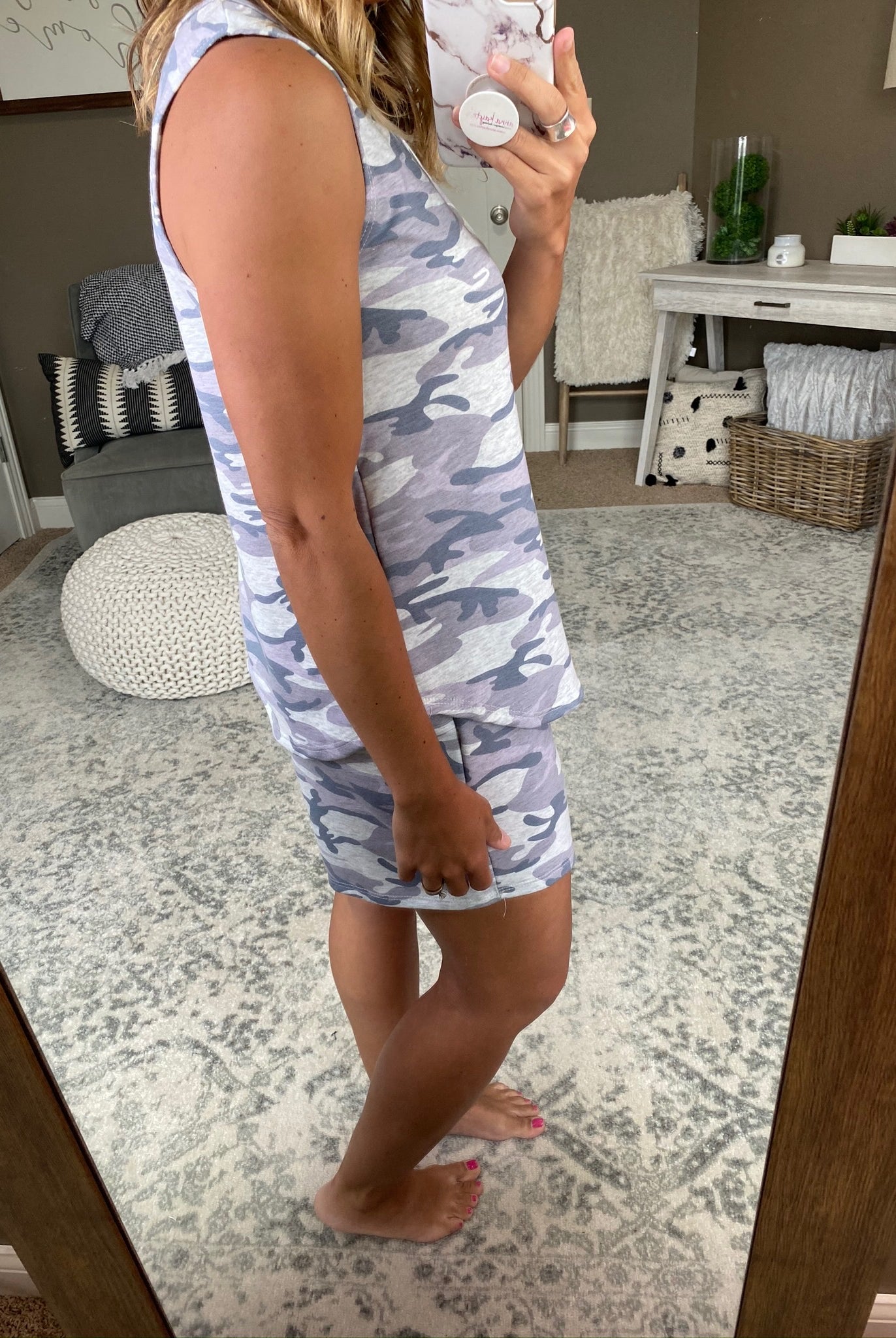 Closer To You Heather Grey Tank and Shorts Set-Two Piece Set-Lime & Chili LT5216-Anna Kaytes Boutique, Women's Fashion Boutique in Grinnell, Iowa