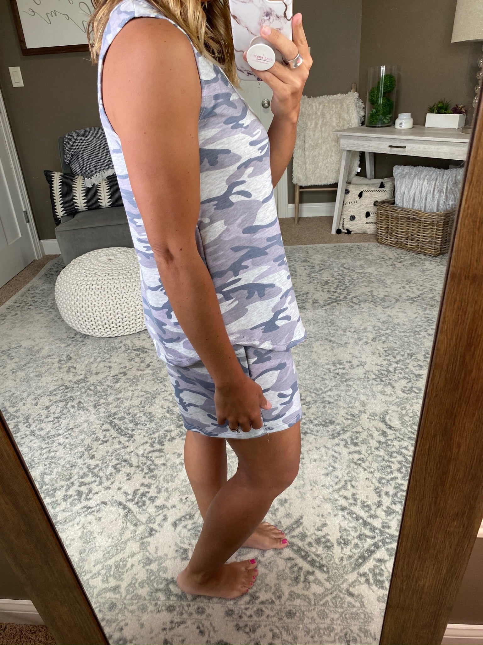Closer To You Heather Grey Tank and Shorts Set-Two Piece Set-Lime & Chili LT5216-Anna Kaytes Boutique, Women's Fashion Boutique in Grinnell, Iowa