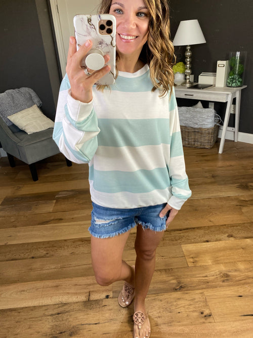 Save Your Tears Striped Long Sleeve with Banded Hem-Multiple Options-Clothing, Tops, Long sleeve-Fantastic Fawn KT95008-12-Anna Kaytes Boutique, Women's Fashion Boutique in Grinnell, Iowa