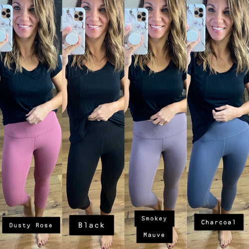 Keep Up The Pace Buttersoft Capri Legging- Multiple Options-Leggings-yelete ACT817083-Anna Kaytes Boutique, Women's Fashion Boutique in Grinnell, Iowa