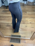 More Than Once Ribbed Flare Pant with Exposed Side Seam-Multiple Options-Pants-La Miel JAP4174-Anna Kaytes Boutique, Women's Fashion Boutique in Grinnell, Iowa