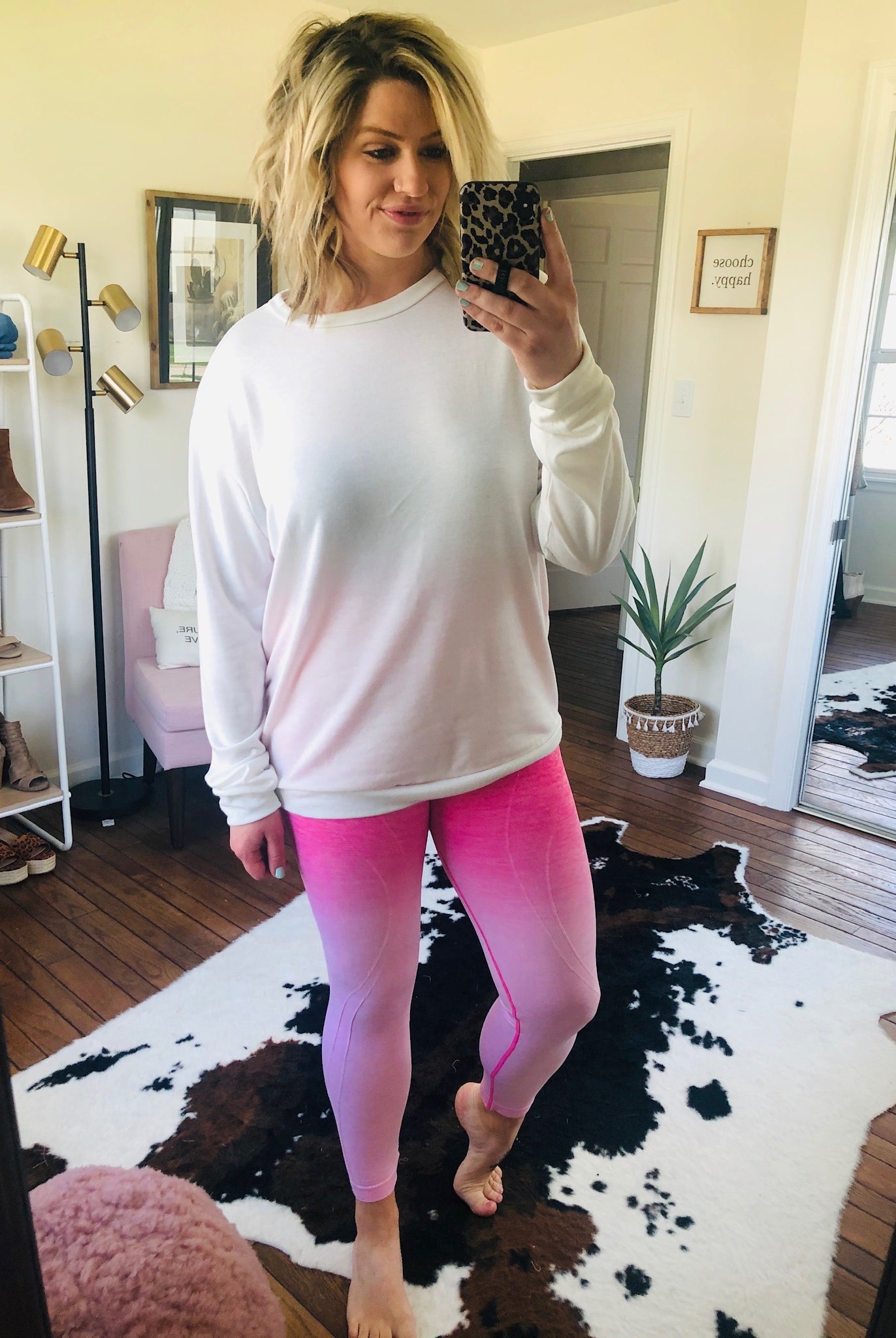 By The Bae Ombre Dip Dye High Waisted Legging with Contrast Stitching- Multiple Options-Leggings-Yelete ACT827001-Anna Kaytes Boutique, Women's Fashion Boutique in Grinnell, Iowa