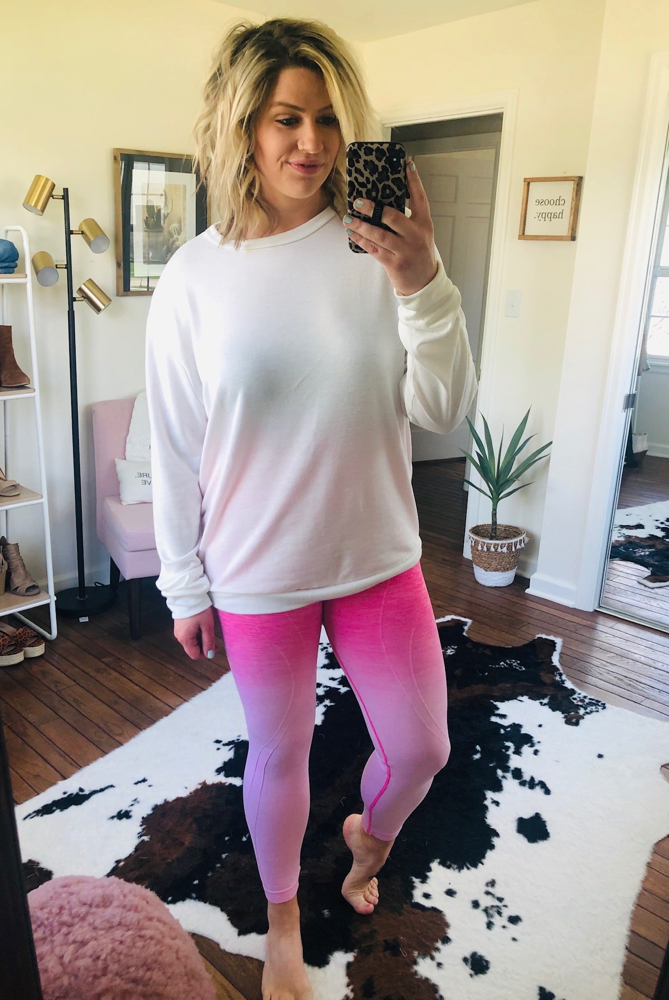 By The Bae Ombre Dip Dye High Waisted Legging with Contrast Stitching- Multiple Options-Leggings-Yelete ACT827001-Anna Kaytes Boutique, Women's Fashion Boutique in Grinnell, Iowa
