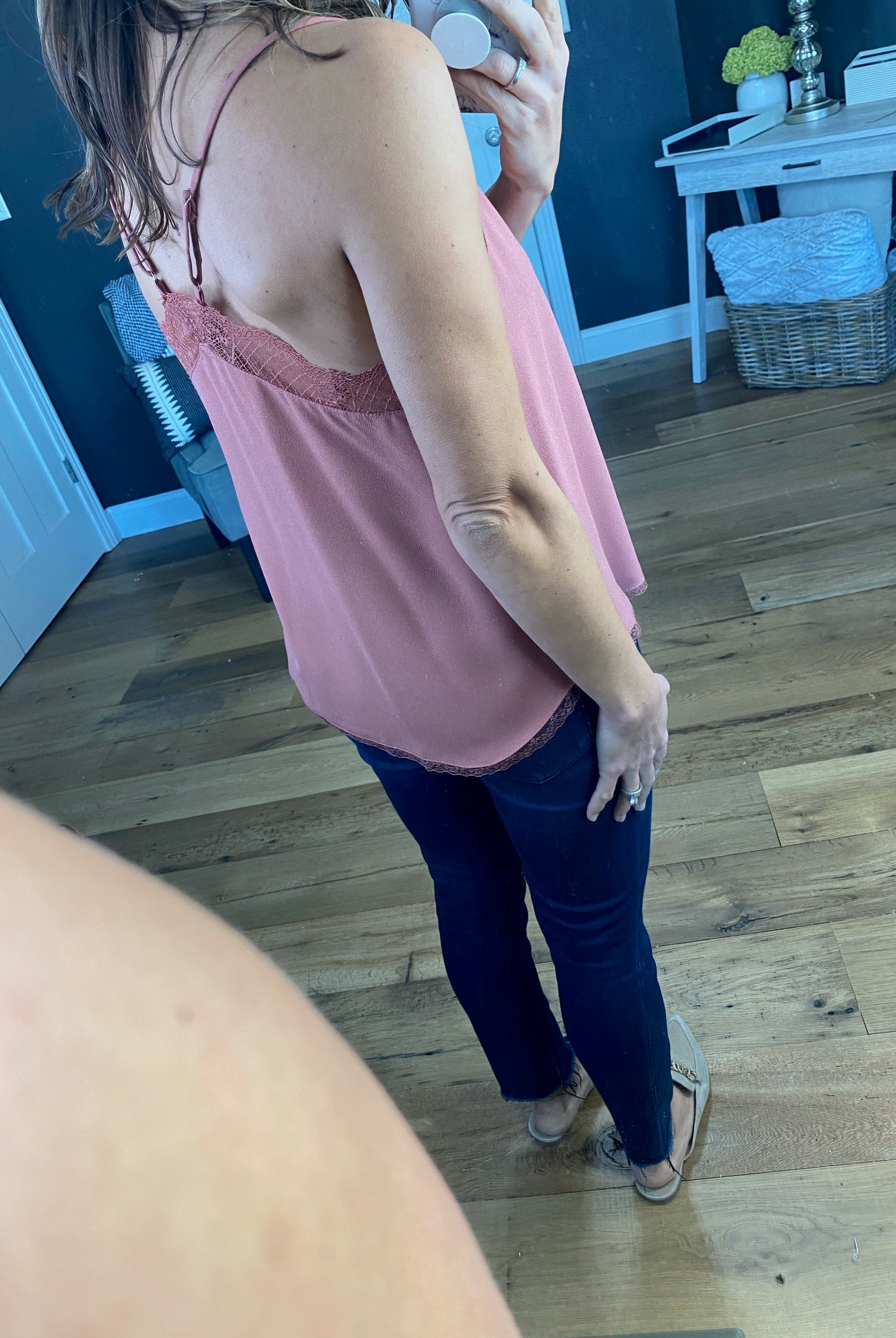 Picture Perfect Cami with Lace Neckline & Adjustable Straps- Multiple Options-Sleeveless-La Miel HUT7065-Anna Kaytes Boutique, Women's Fashion Boutique in Grinnell, Iowa