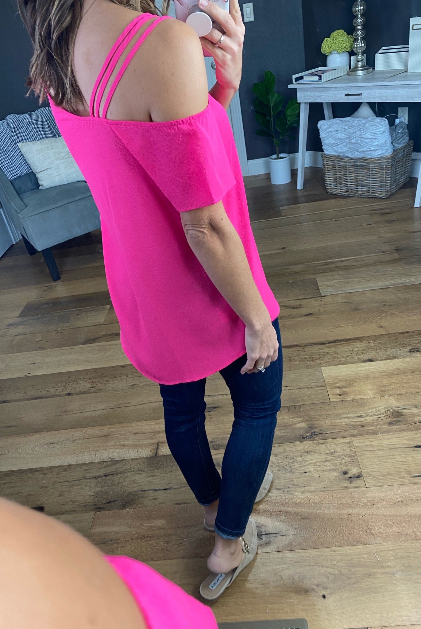 Since Then Top with Caged Cold Shoulder - Multiple Options-Short Sleeves-staccato 18296-Anna Kaytes Boutique, Women's Fashion Boutique in Grinnell, Iowa
