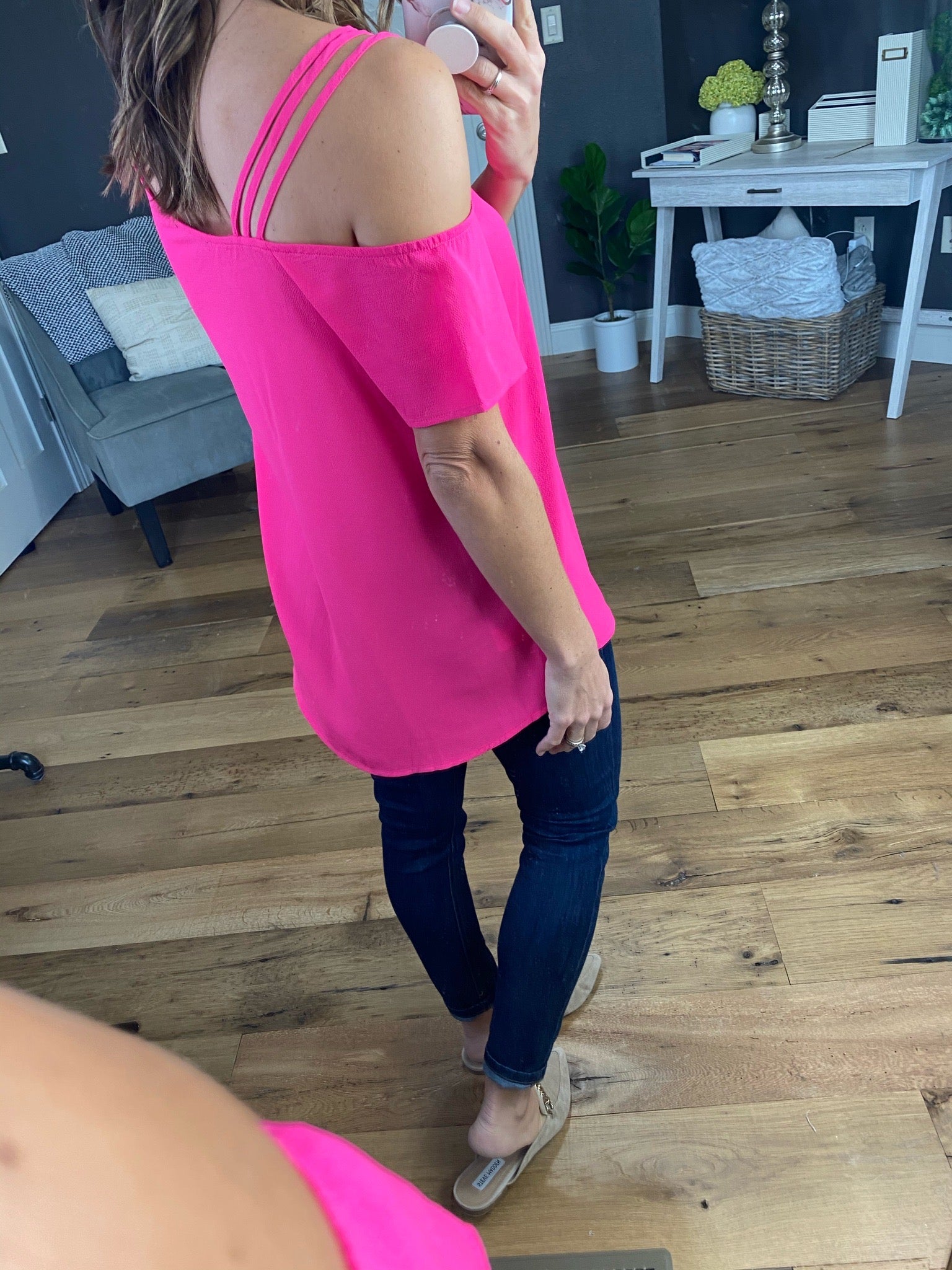 Since Then Top with Caged Cold Shoulder - Multiple Options-Short Sleeves-staccato 18296-Anna Kaytes Boutique, Women's Fashion Boutique in Grinnell, Iowa
