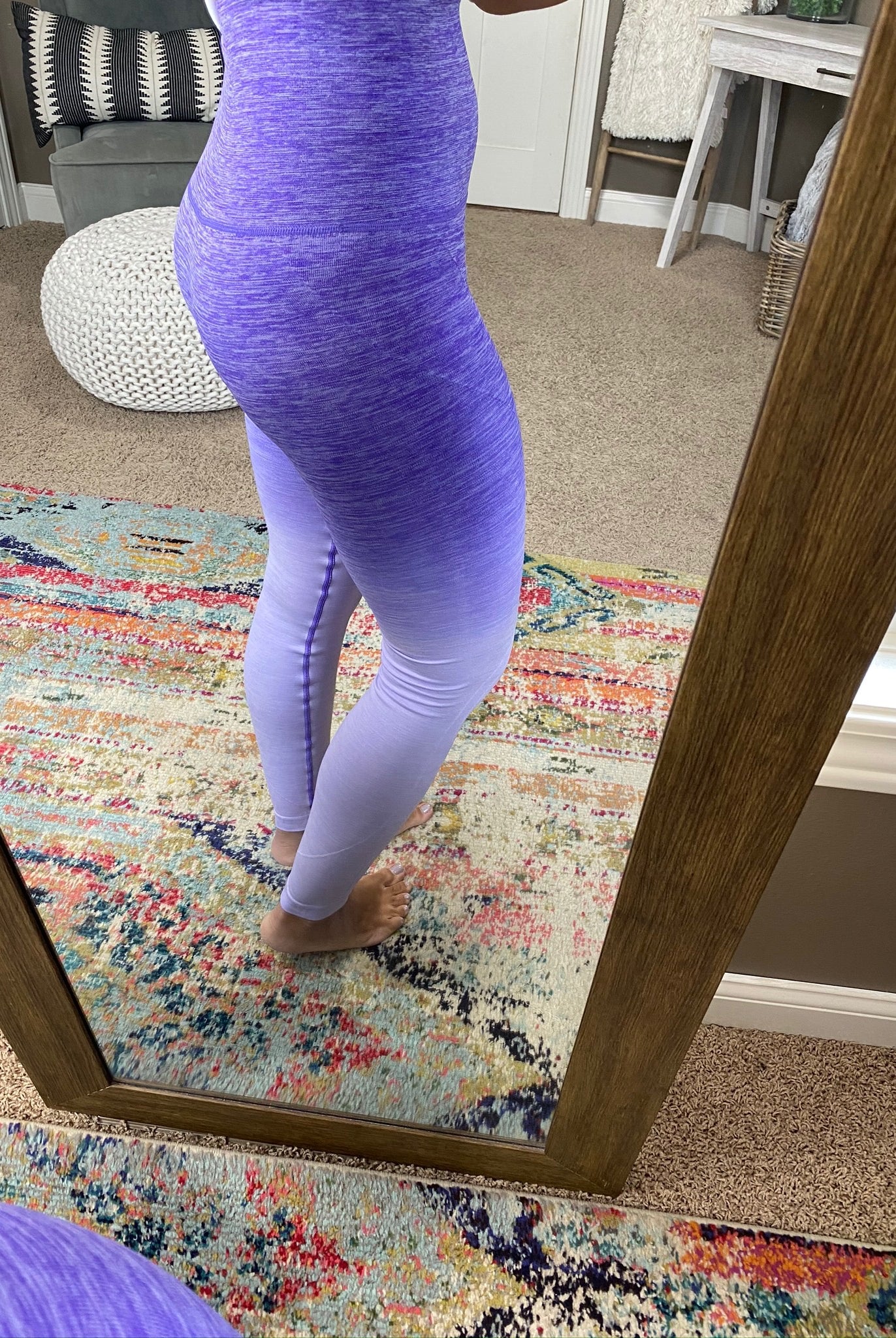 By The Bae Ombre Dip Dye High Waisted Legging with Contrast Stitching- Multiple Options-Leggings-Yelete ACT827001-Anna Kaytes Boutique, Women's Fashion Boutique in Grinnell, Iowa