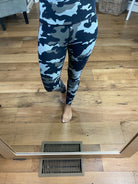 Get On The Road Grey Camo High Waisted Leggings with Mesh Ankle Detail-Leggings-Mono B-Anna Kaytes Boutique, Women's Fashion Boutique in Grinnell, Iowa