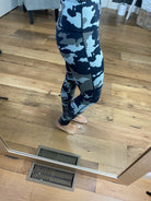 Get On The Road Grey Camo High Waisted Leggings with Mesh Ankle Detail-Leggings-Mono B-Anna Kaytes Boutique, Women's Fashion Boutique in Grinnell, Iowa