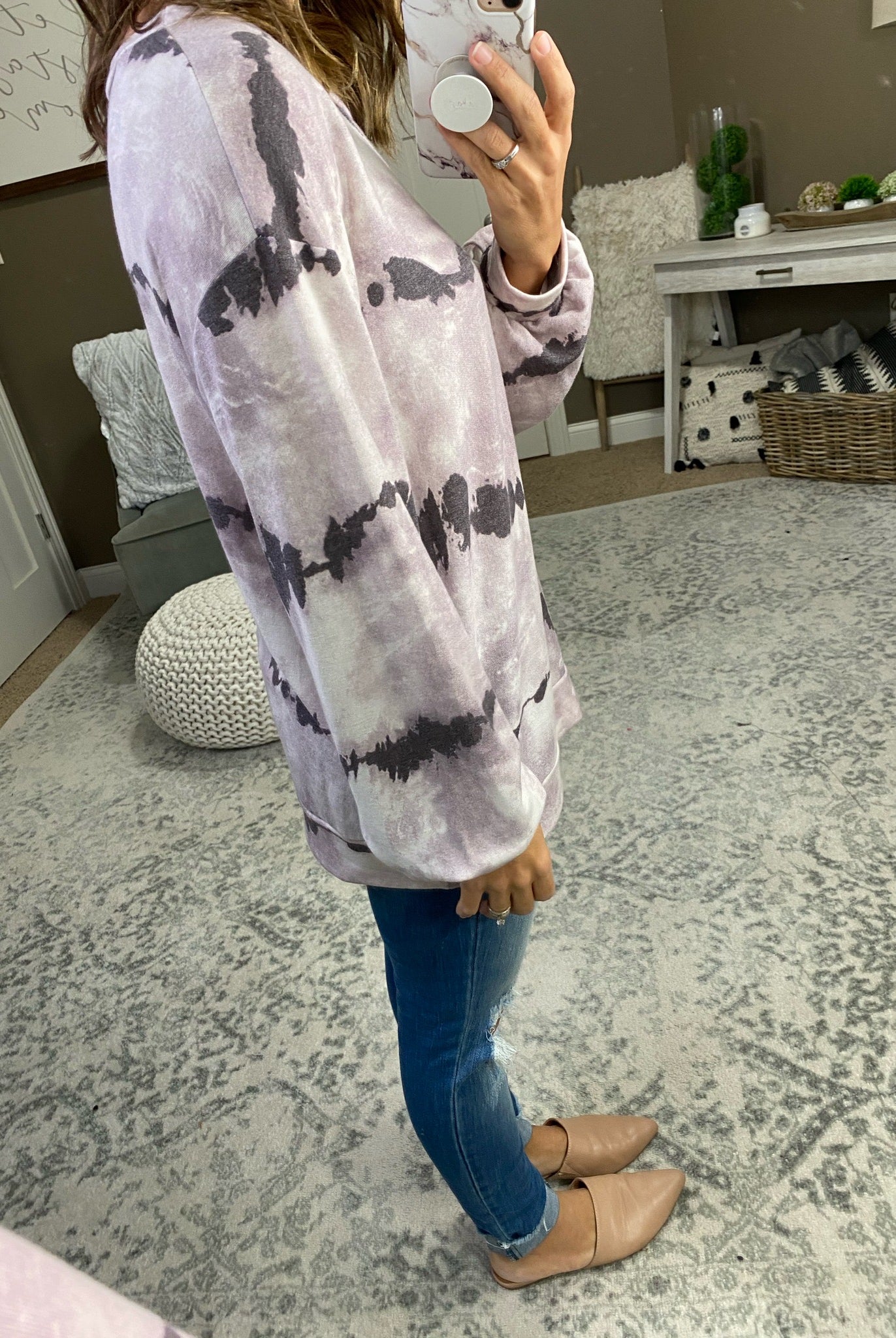 Perfect Timing Tie Dye Crew - Multiple Options-Long Sleeves-bibi bt1875-04-Anna Kaytes Boutique, Women's Fashion Boutique in Grinnell, Iowa