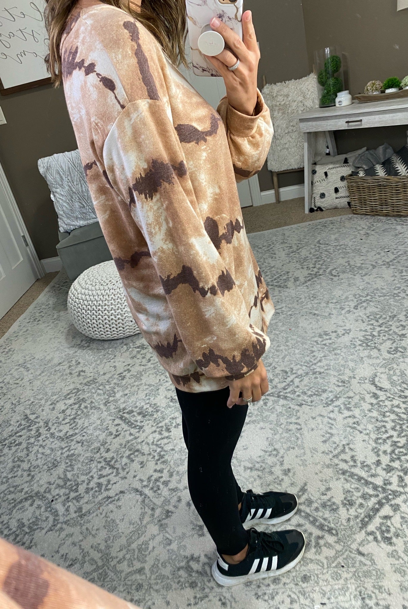 Perfect Timing Tie Dye Crew - Multiple Options-Long Sleeves-bibi bt1875-04-Anna Kaytes Boutique, Women's Fashion Boutique in Grinnell, Iowa