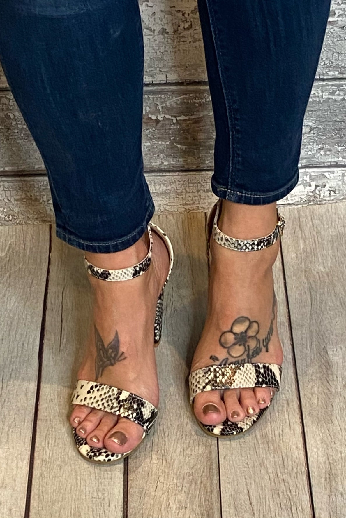 Snake Alley Snakeprint Two Strap Heel-Heels-bamboo Rampage-04S-Anna Kaytes Boutique, Women's Fashion Boutique in Grinnell, Iowa