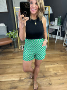 Waited For Damier High-Waisted Short - Multiple Options-Shorts-Glam GP4045-Anna Kaytes Boutique, Women's Fashion Boutique in Grinnell, Iowa
