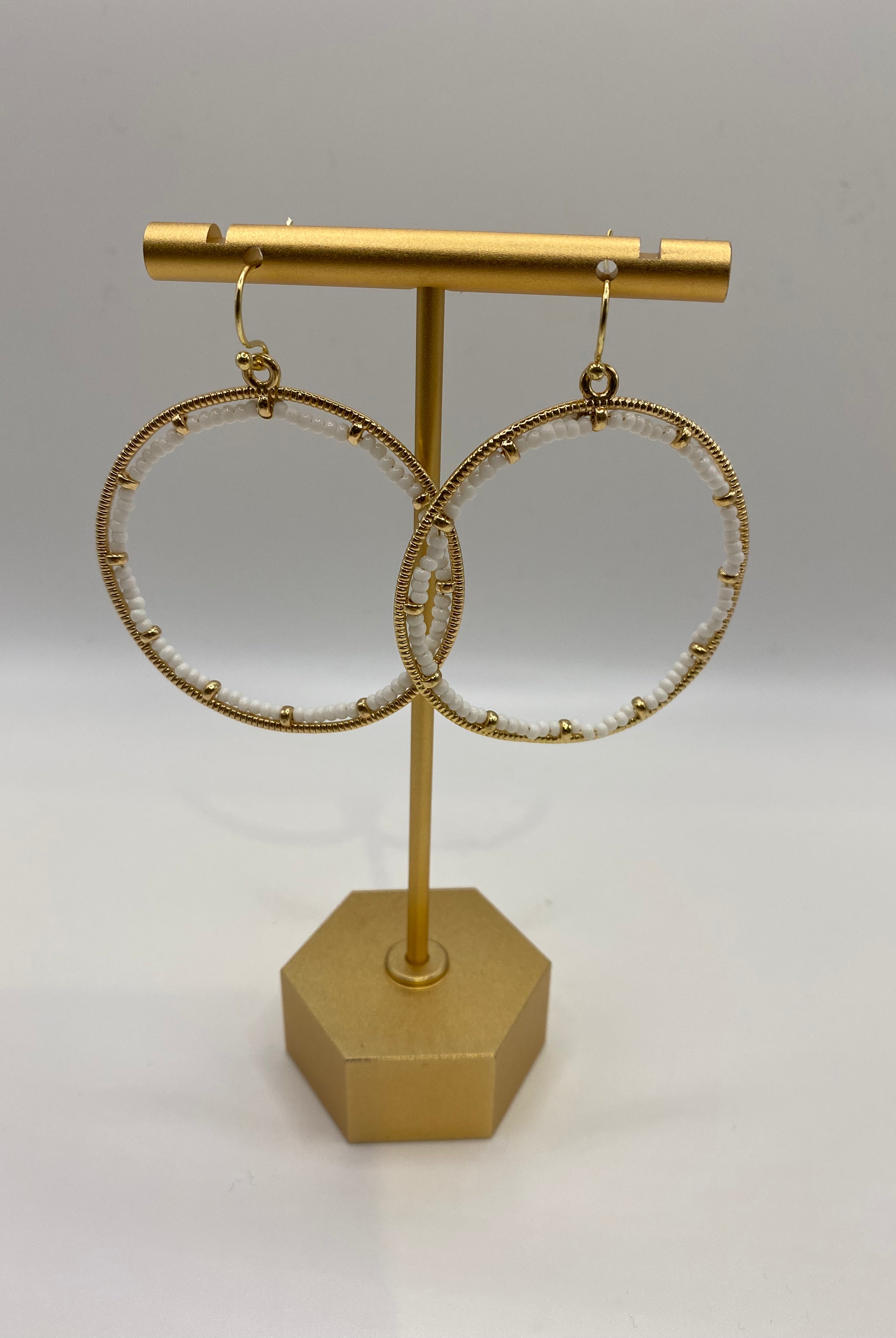 Remi Beaded Hoops- Multiple Options-Earrings-Meghan Browne-Anna Kaytes Boutique, Women's Fashion Boutique in Grinnell, Iowa