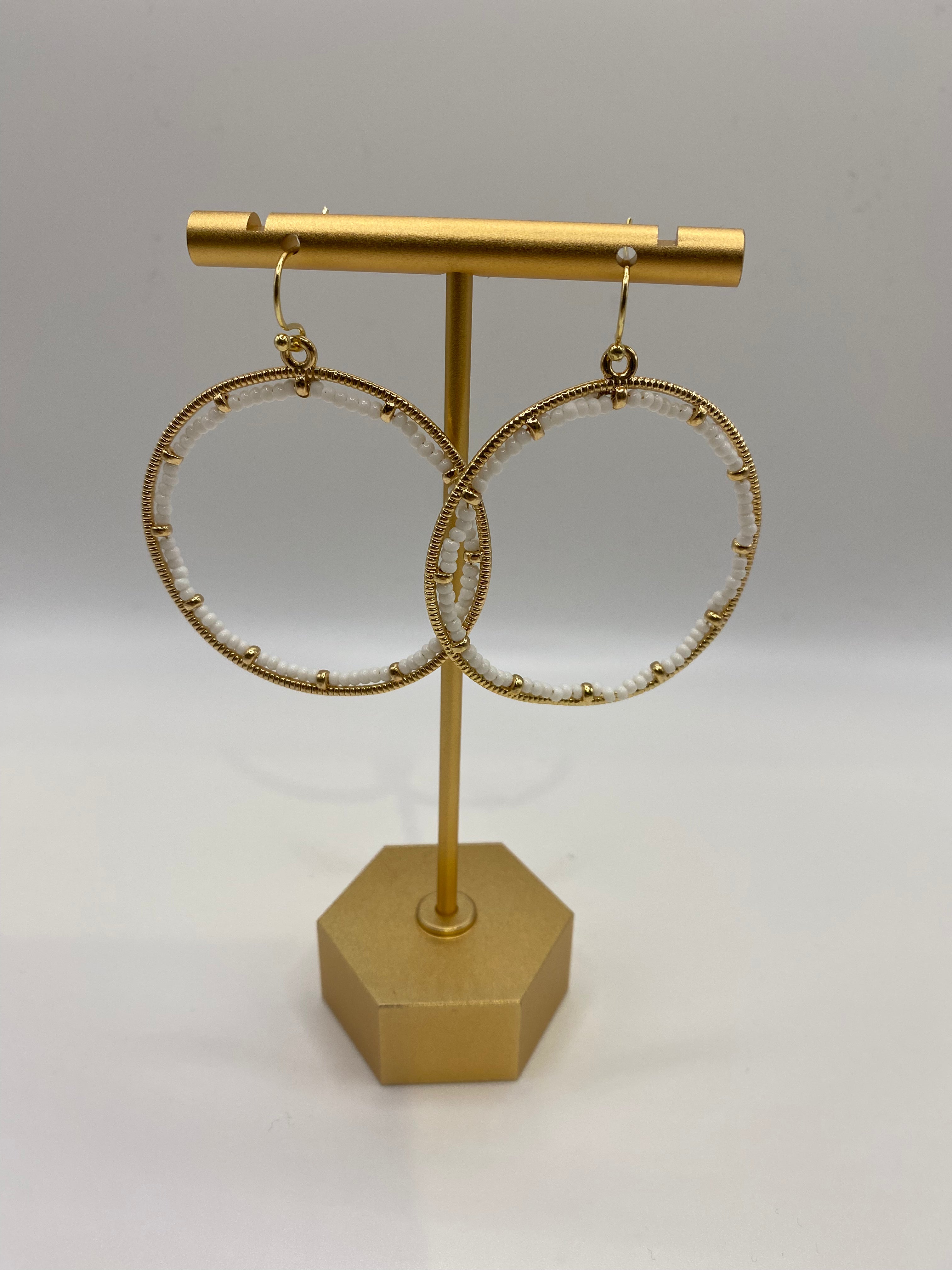 Remi Beaded Hoops- Multiple Options-Earrings-Meghan Browne-Anna Kaytes Boutique, Women's Fashion Boutique in Grinnell, Iowa