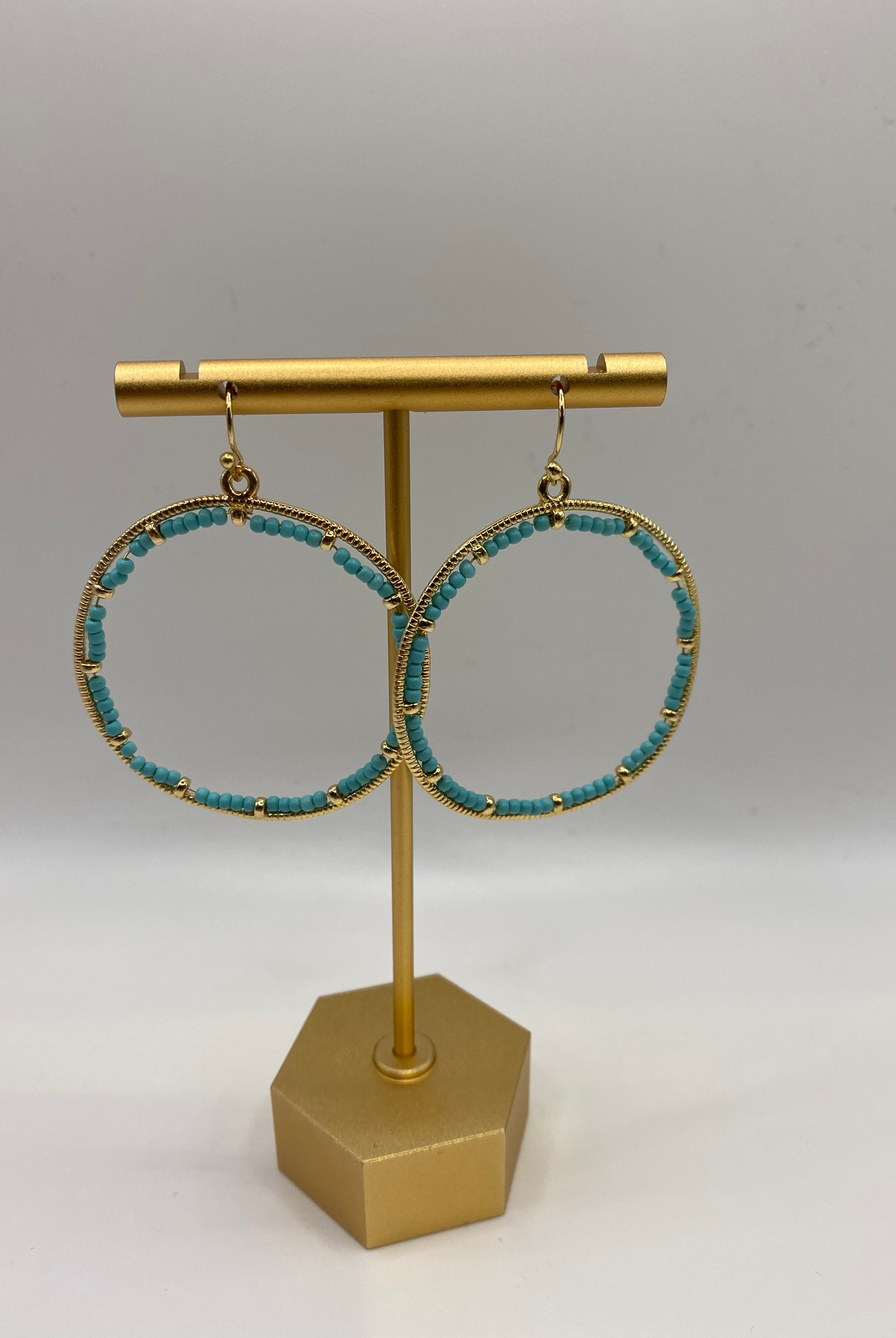 Remi Beaded Hoops- Multiple Options-Earrings-Meghan Browne-Anna Kaytes Boutique, Women's Fashion Boutique in Grinnell, Iowa