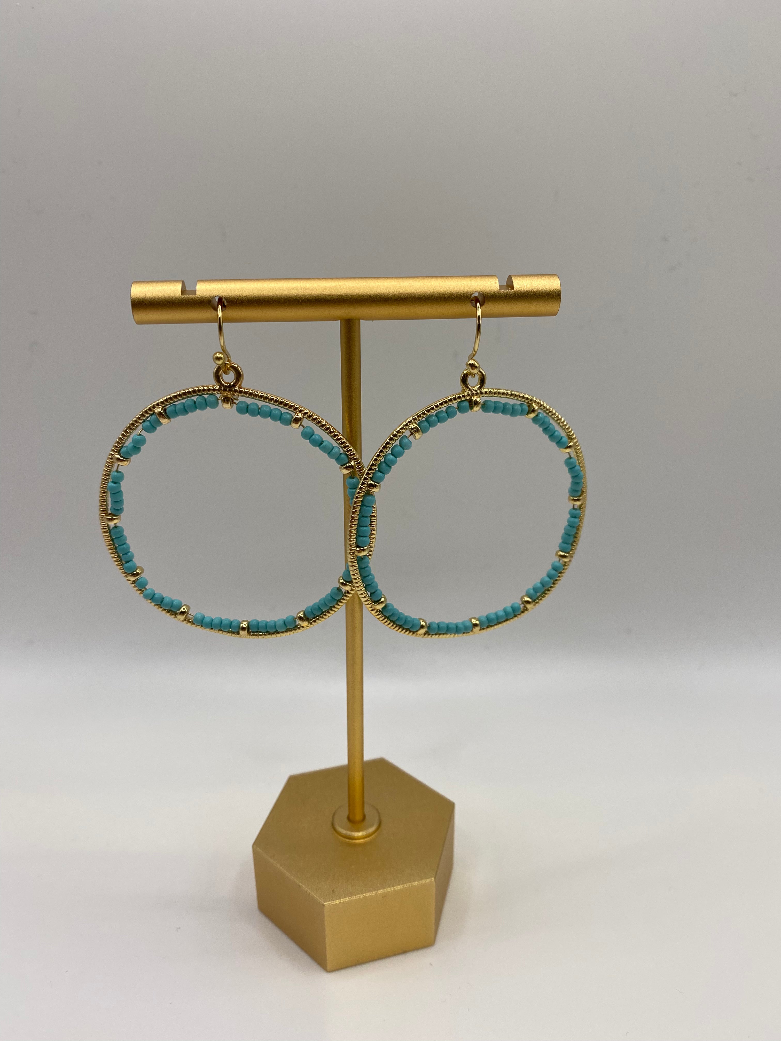 Remi Beaded Hoops- Multiple Options-Earrings-Meghan Browne-Anna Kaytes Boutique, Women's Fashion Boutique in Grinnell, Iowa