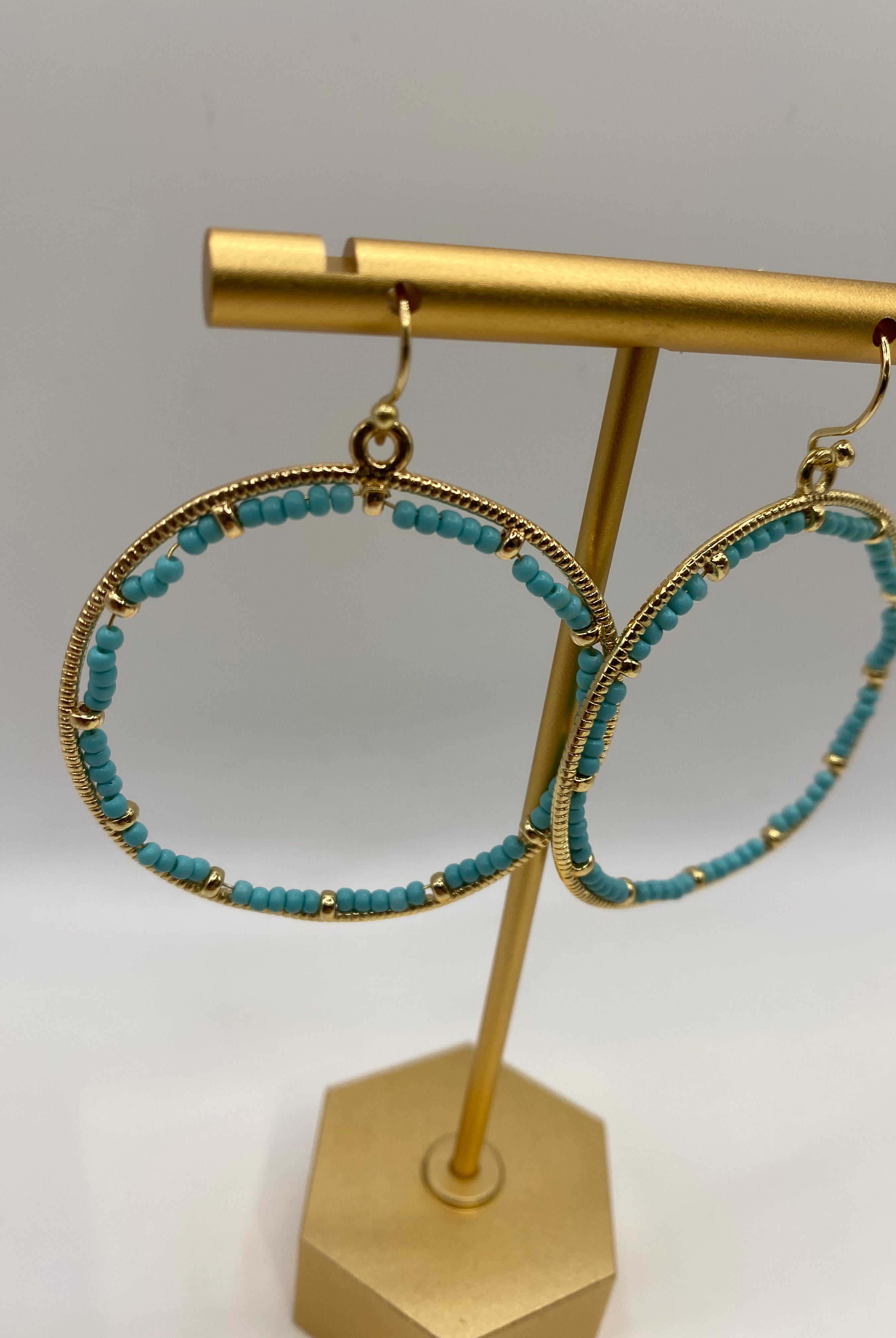Remi Beaded Hoops- Multiple Options-Earrings-Meghan Browne-Anna Kaytes Boutique, Women's Fashion Boutique in Grinnell, Iowa